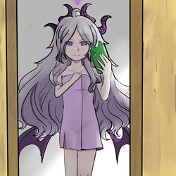 Hina before going bath.