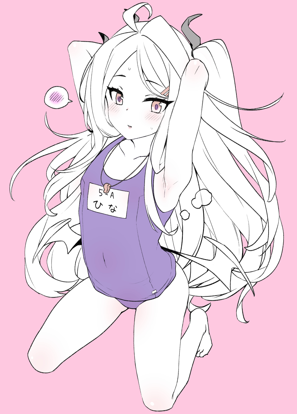 水着ヒナと波打ち際で