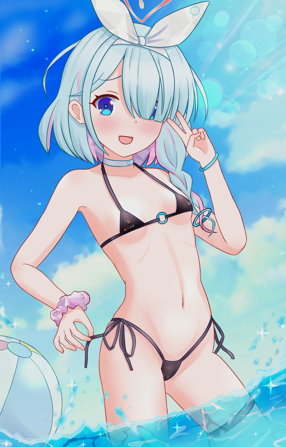 アロナちゃん黒マイクロビキニ