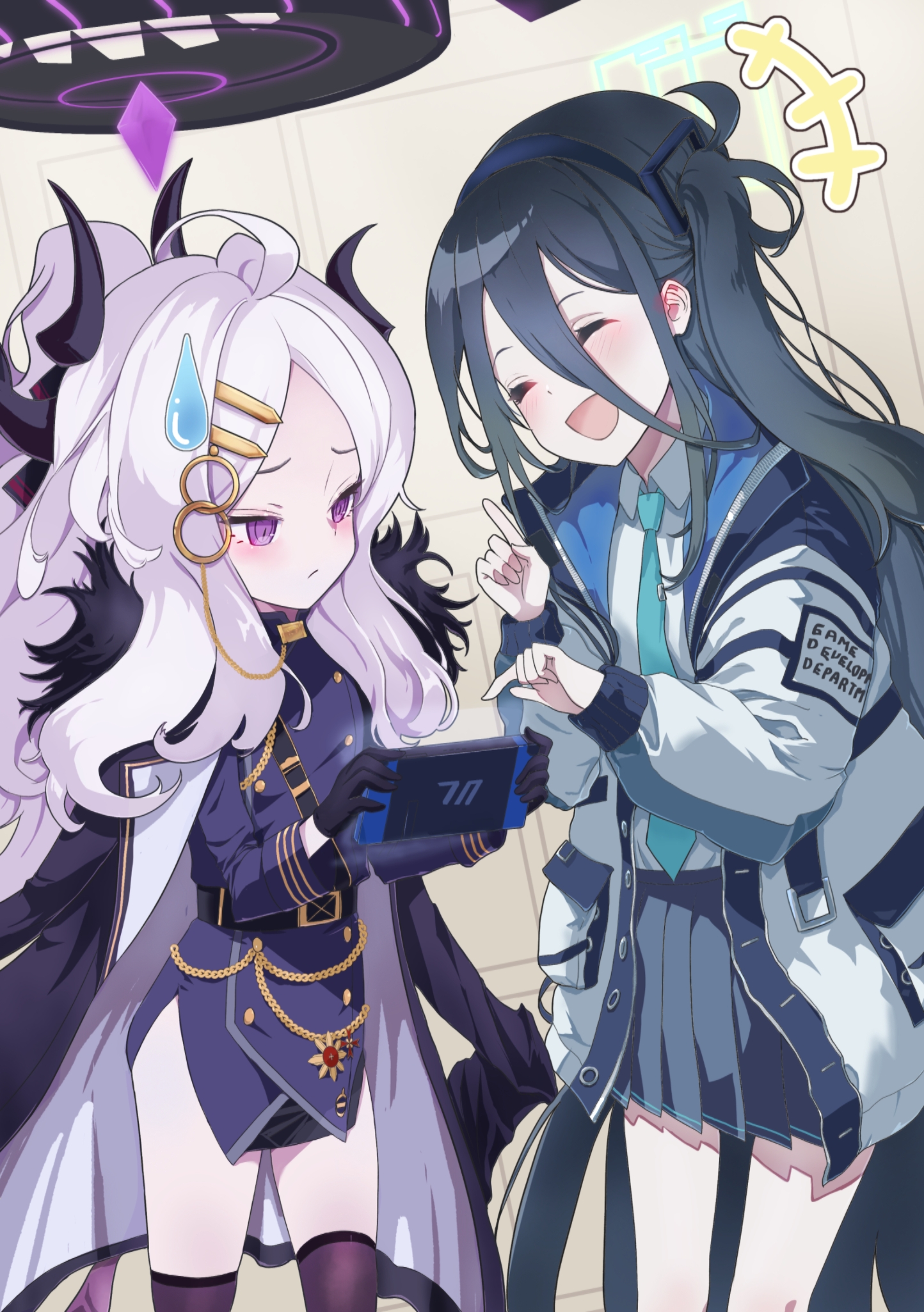 ヒナにゲームをすすめるアリス