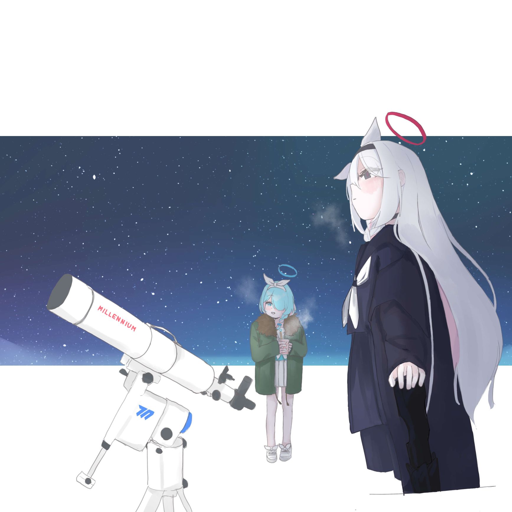 アロナとプラナと一緒に天体観測