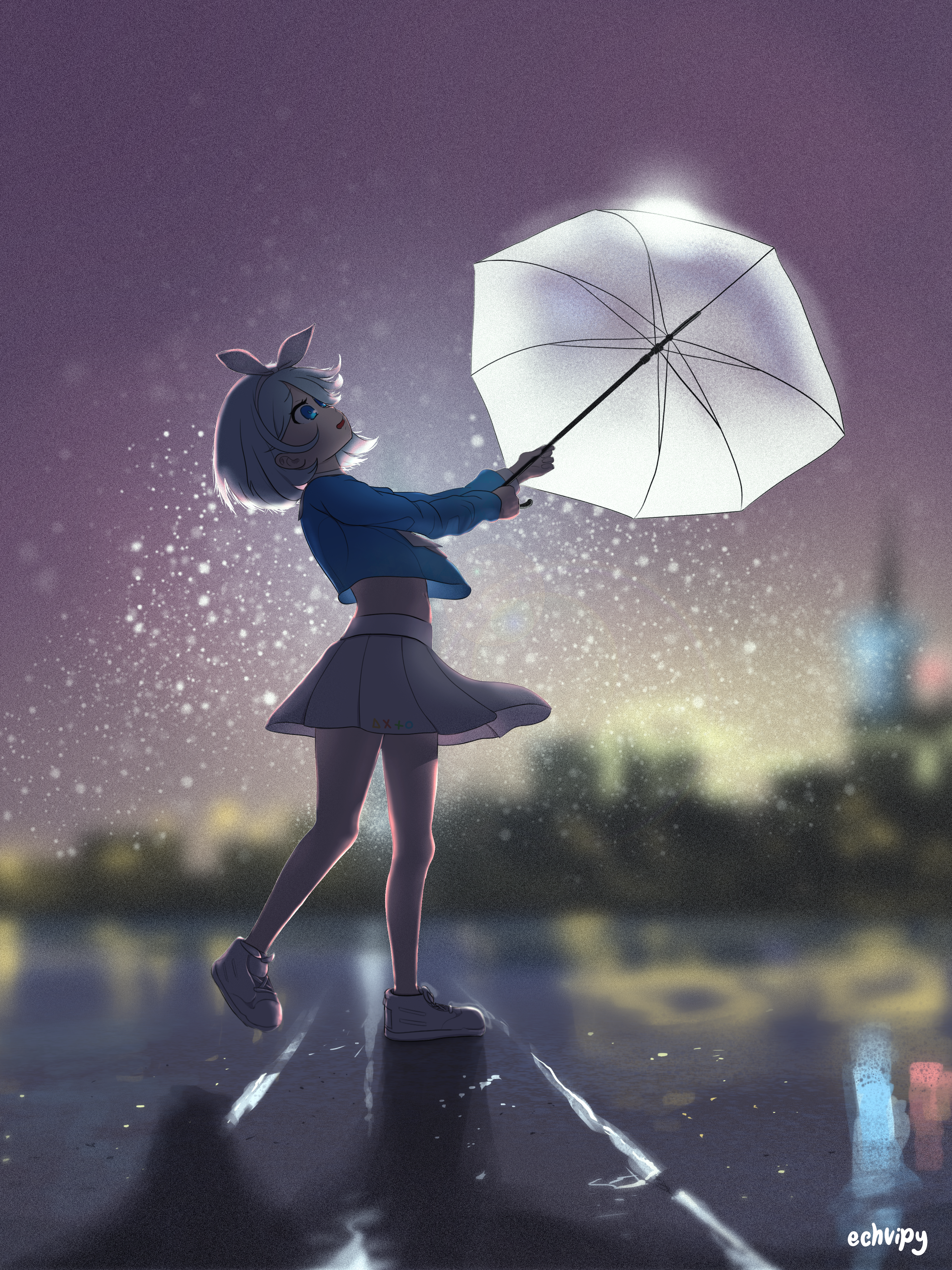 Arona playing with Umbrella