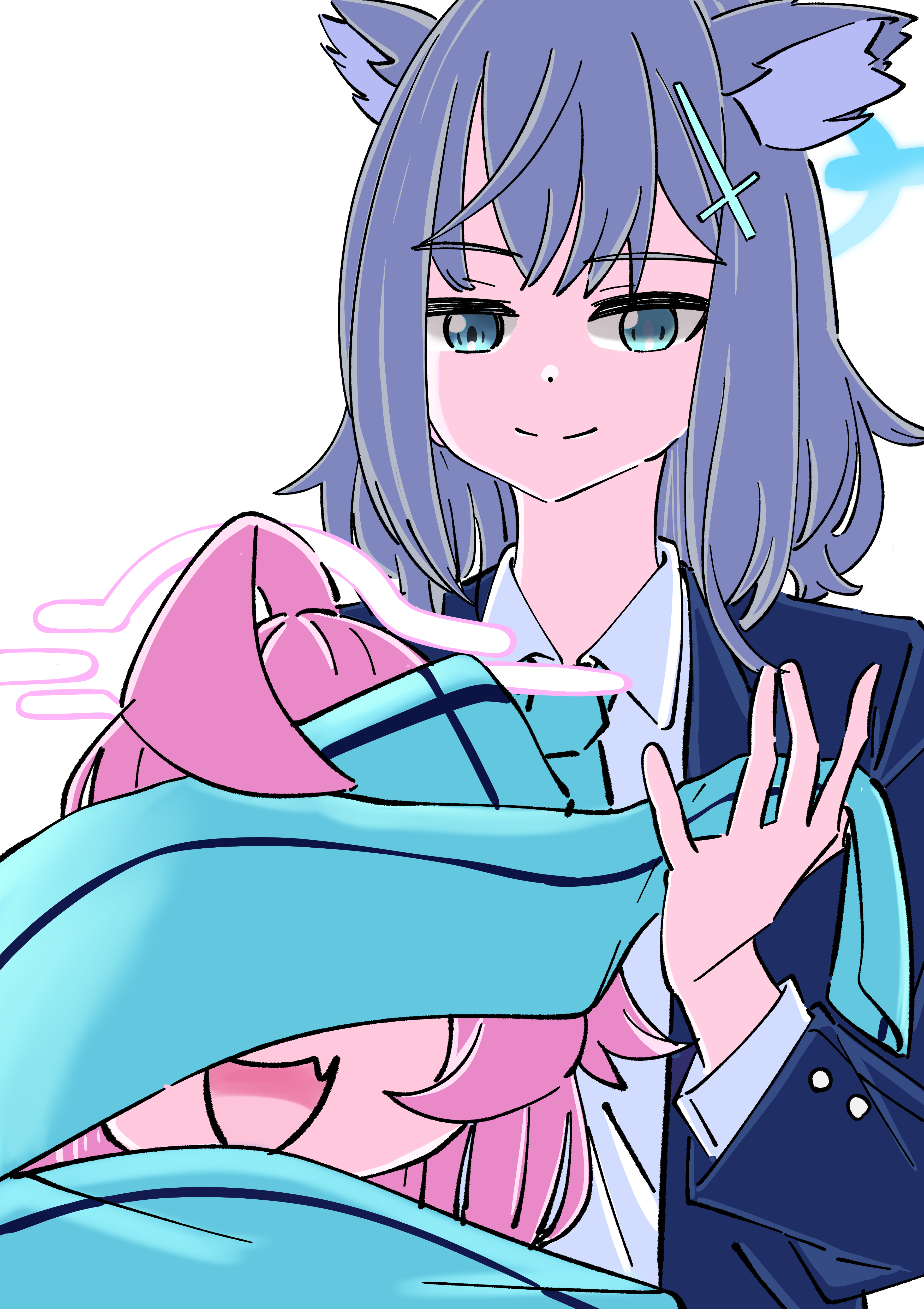 ん、先輩にマフラー、巻いてあげる