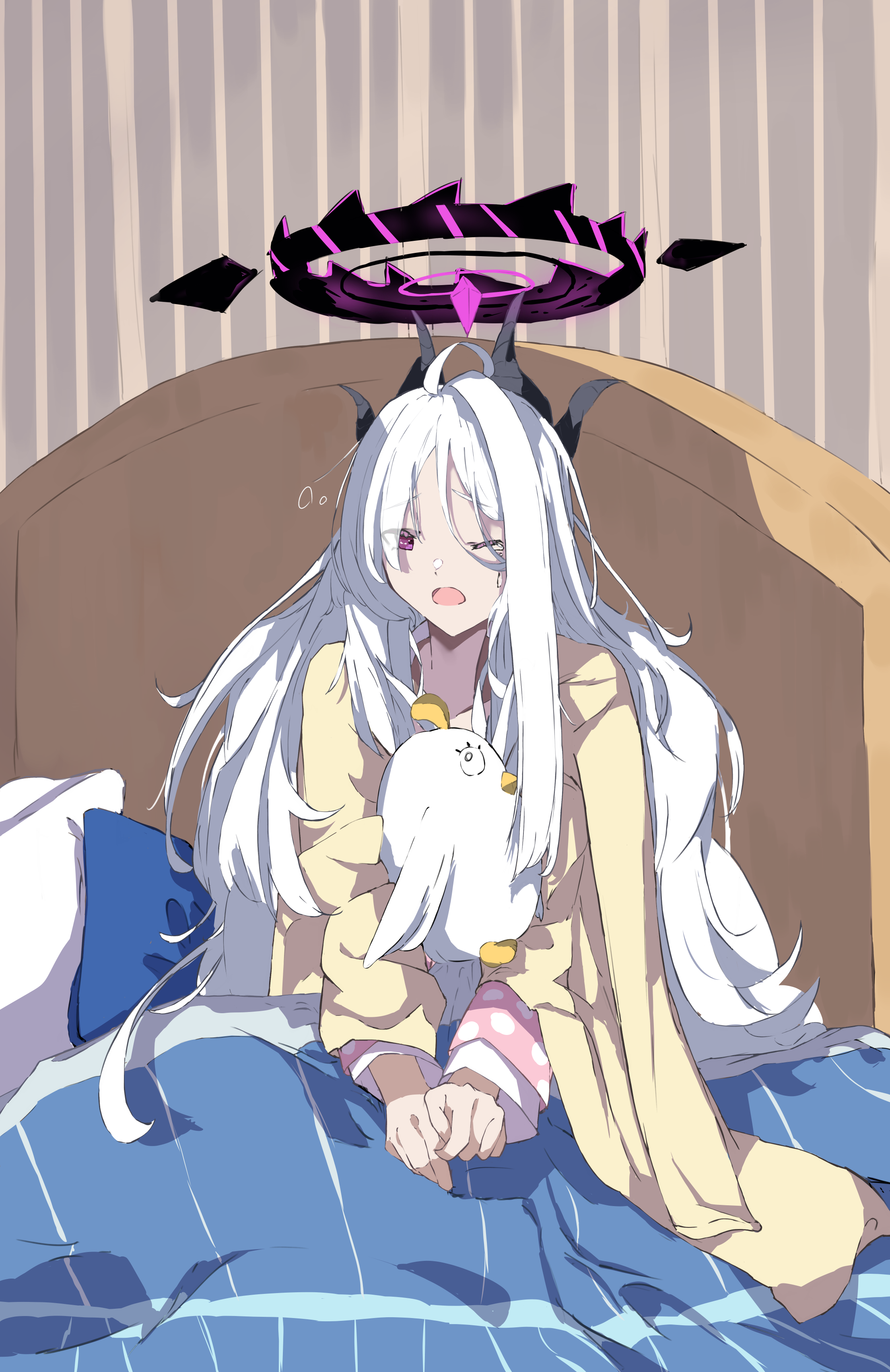 寝起きヒナ