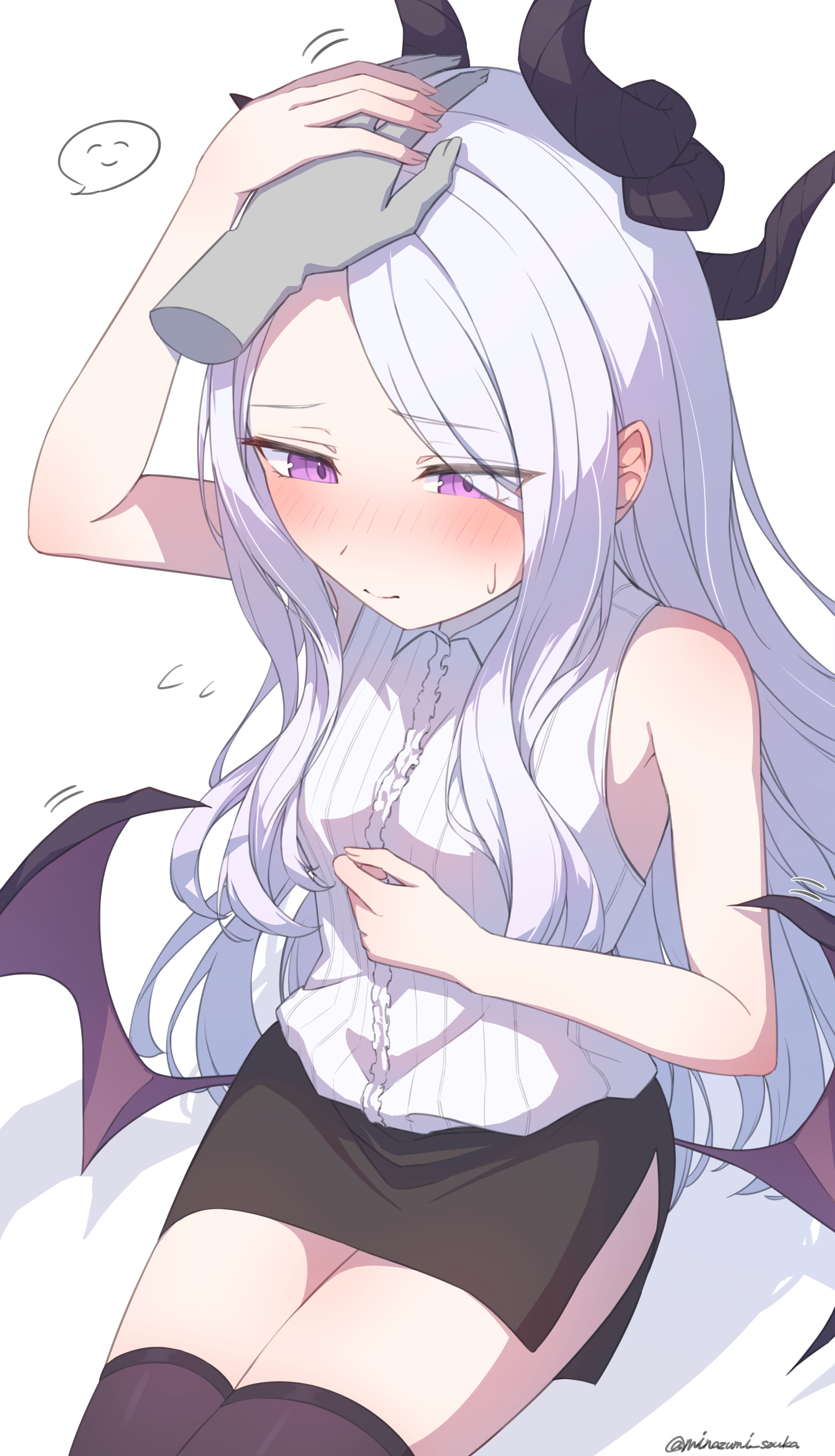 「がんばったから……なでて……」