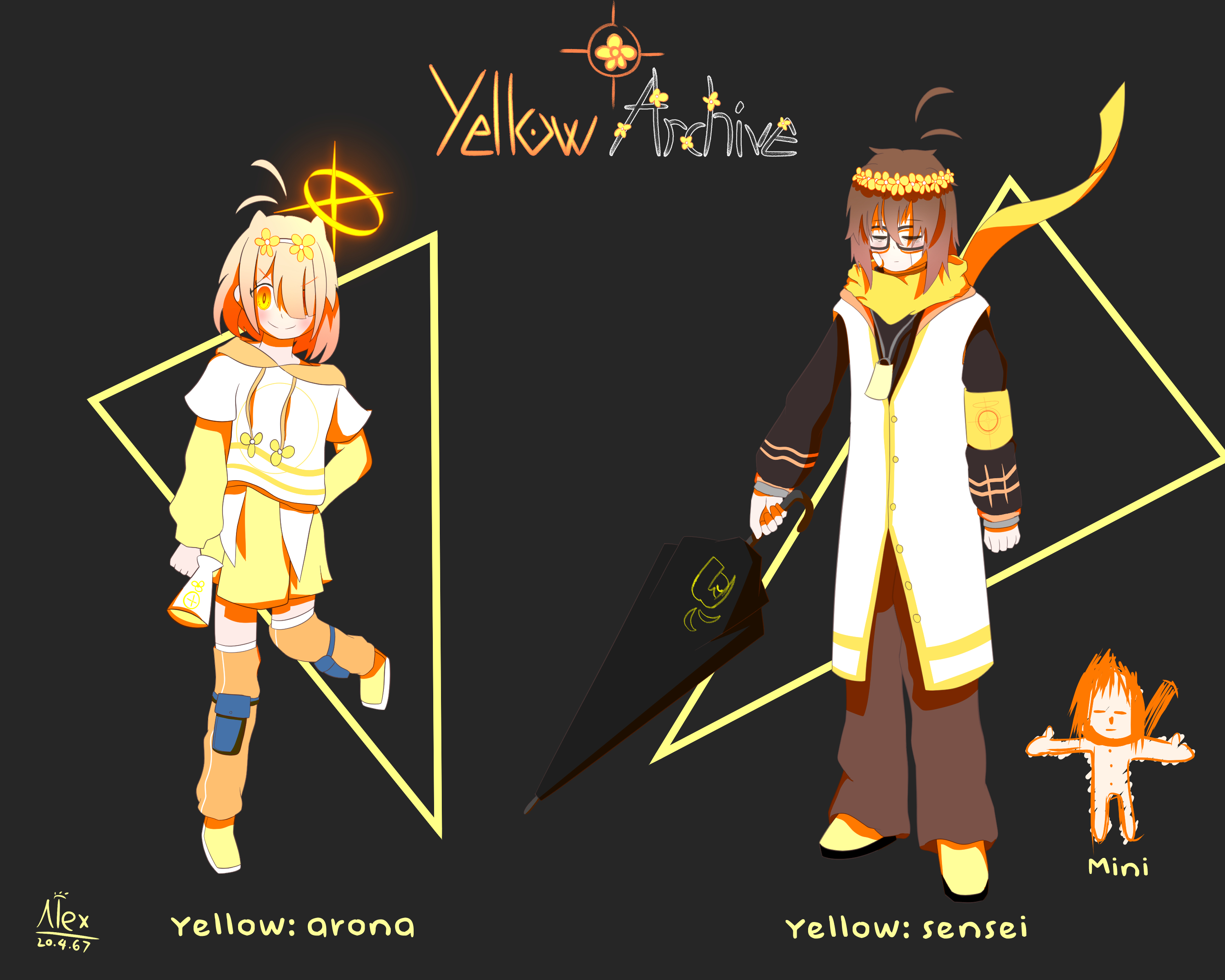 blue archive  but yellow